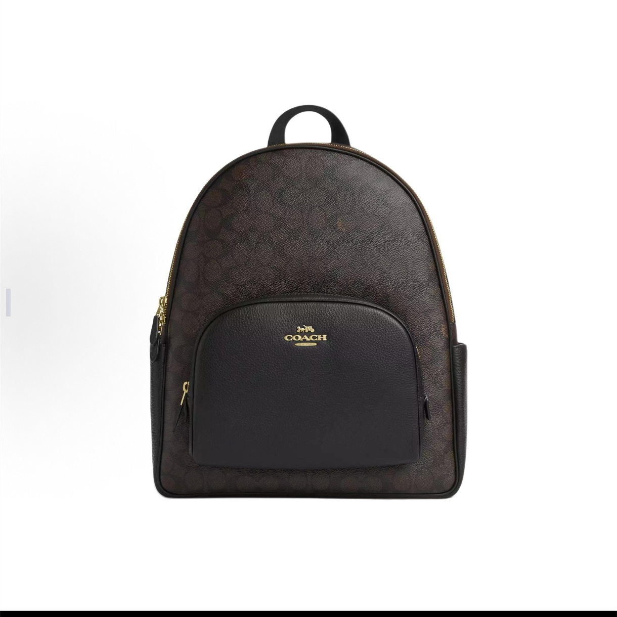 COACH/蔻驰黑棕老花双肩包中号CZ176（32*27*12cm）