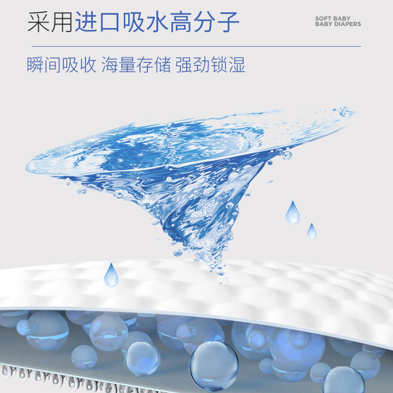 （英奇奢羽版）透气拉拉裤婴儿纸尿裤超薄尿不湿防漏尿裤