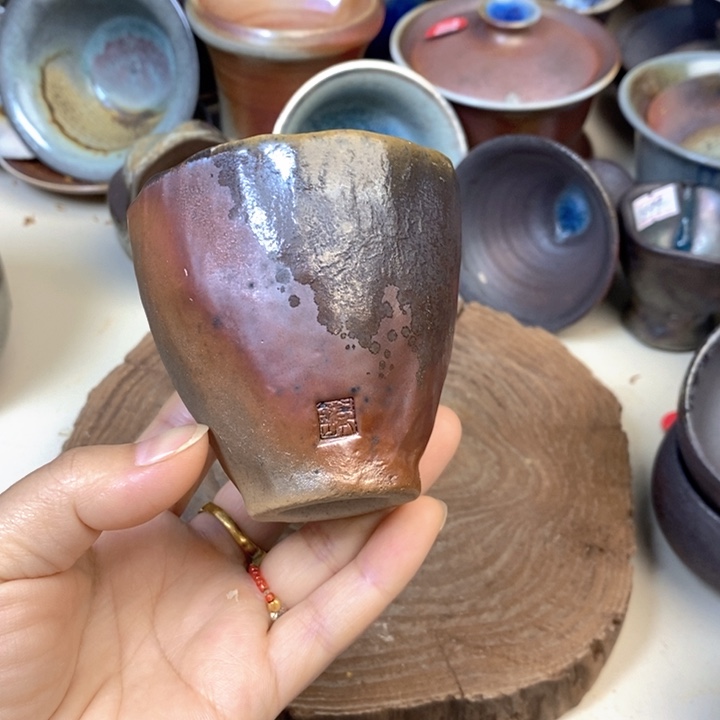 杯子华鑫手工裸烧茶器