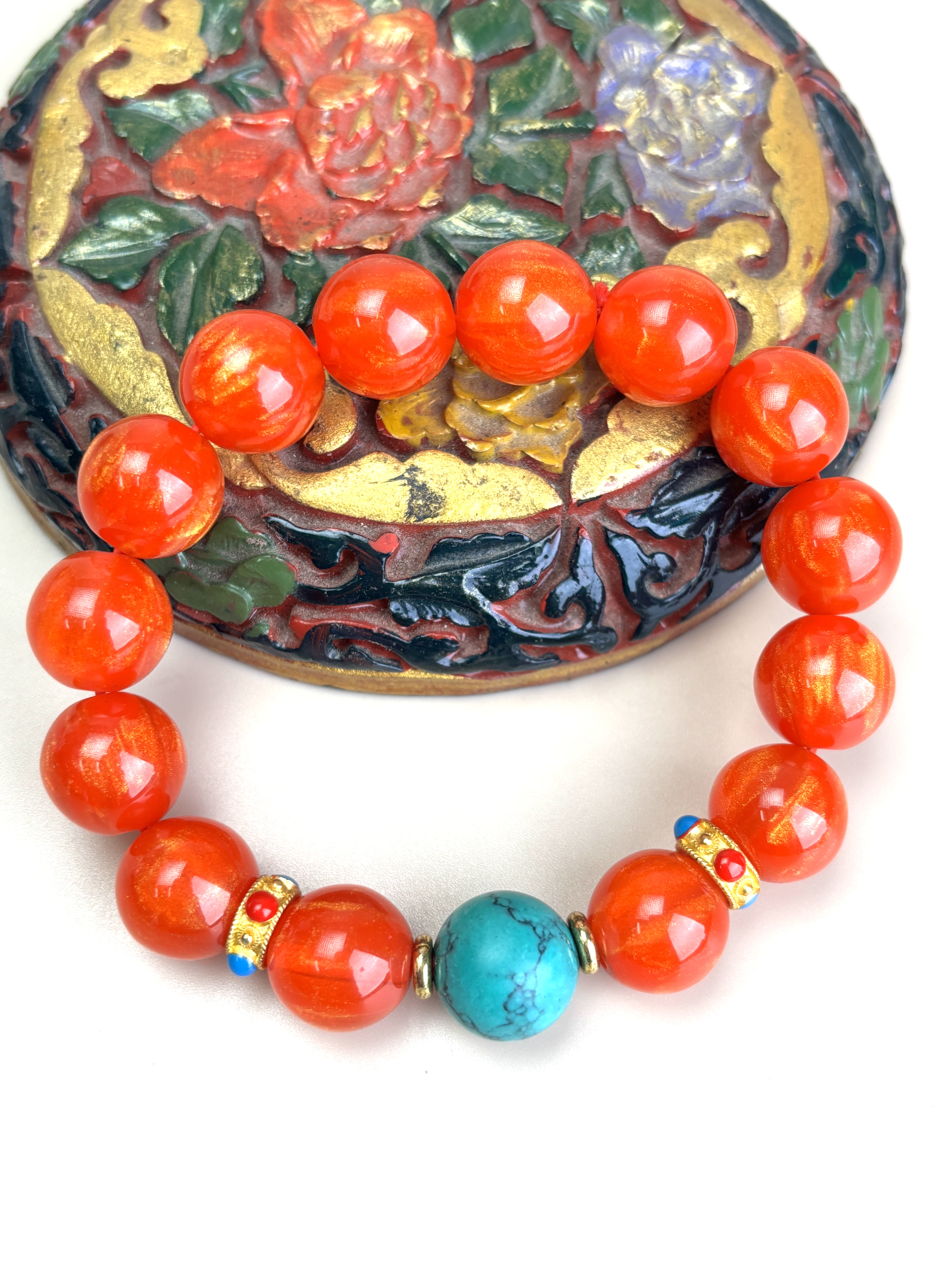 非金属树脂手链 【潮玩海韵轩】lz金丝圆珠手串