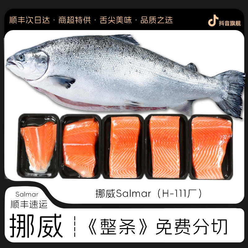 新鲜【挪威整条12-14斤】挪威Salmar进口冰鲜三文鱼整条 冰鲜大西洋鲑鱼 顺丰同城次日达