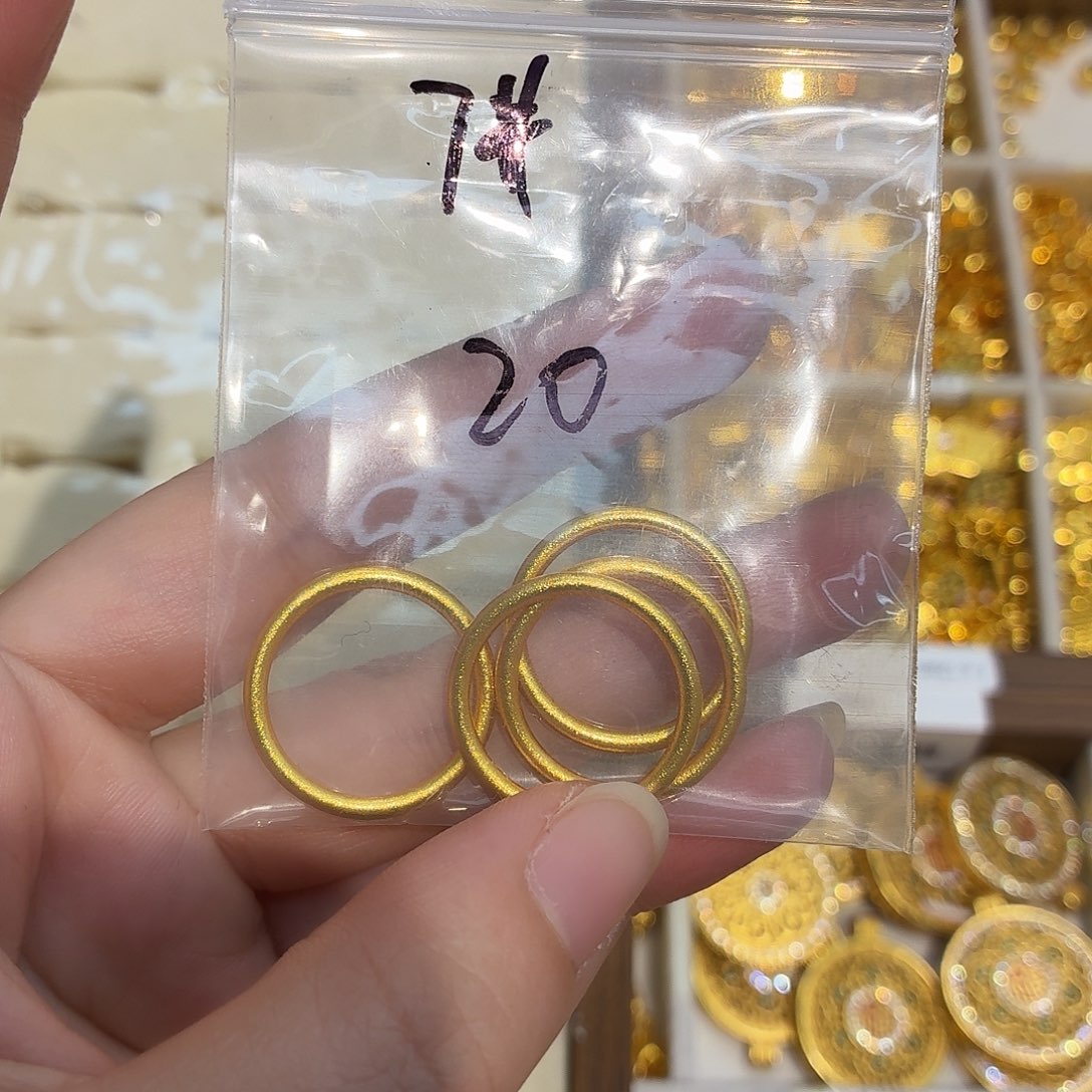 铜合金3564卡7码强保色发 1 个壹笔壹戒指