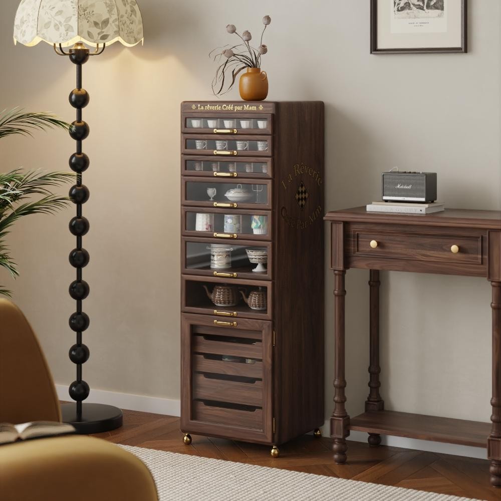 墨栖“琅琊柜”5o大人牙科柜茶水柜茶具柜北美黑胡桃文玩柜琅琊柜