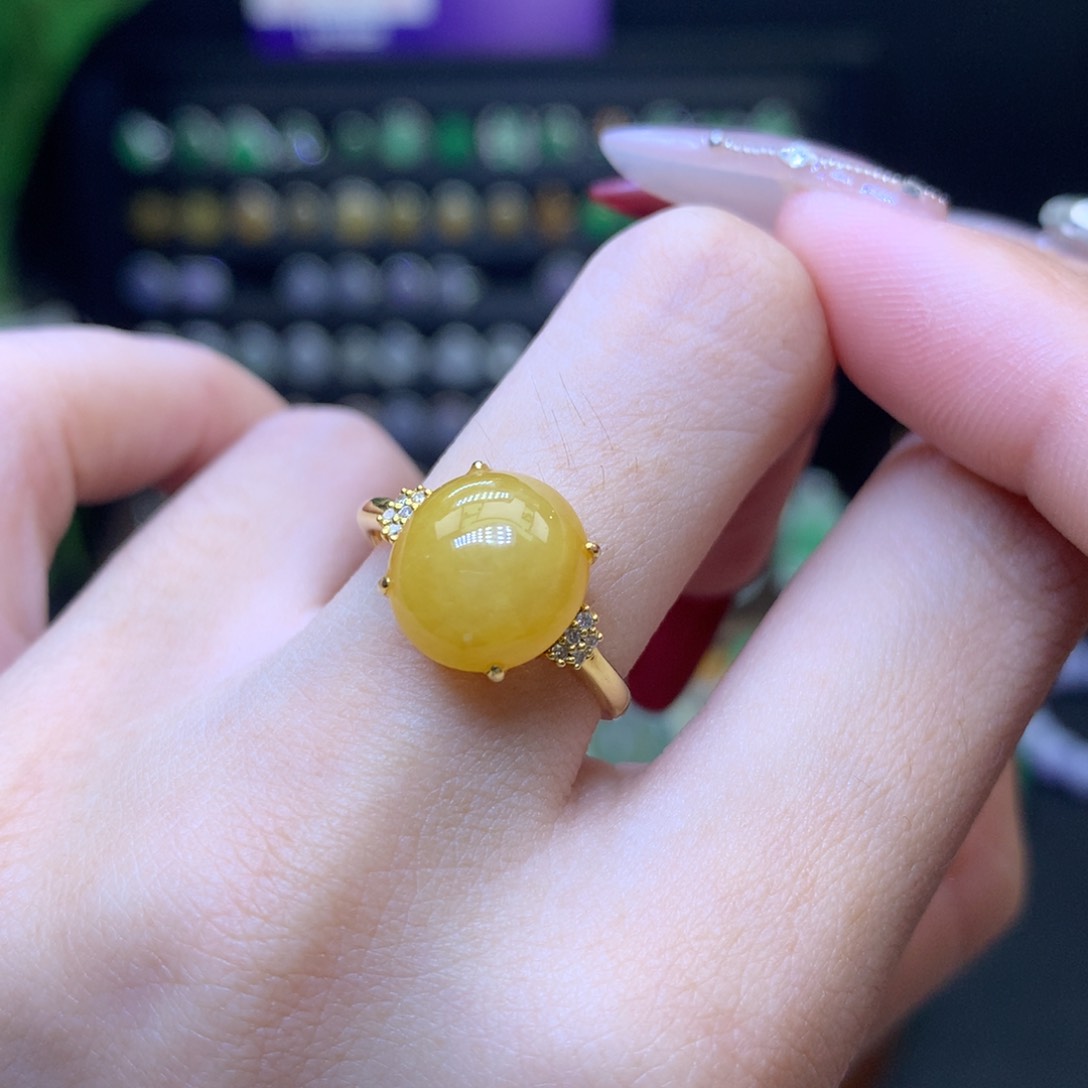 翡翠颈饰18K金镶嵌天然