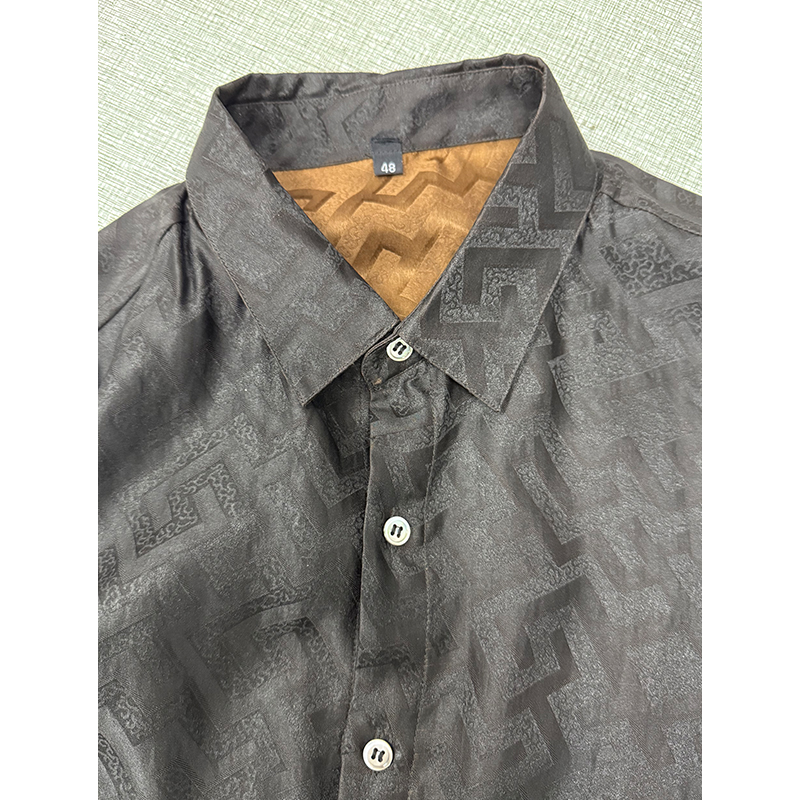 香云纱男款长袖衬衫