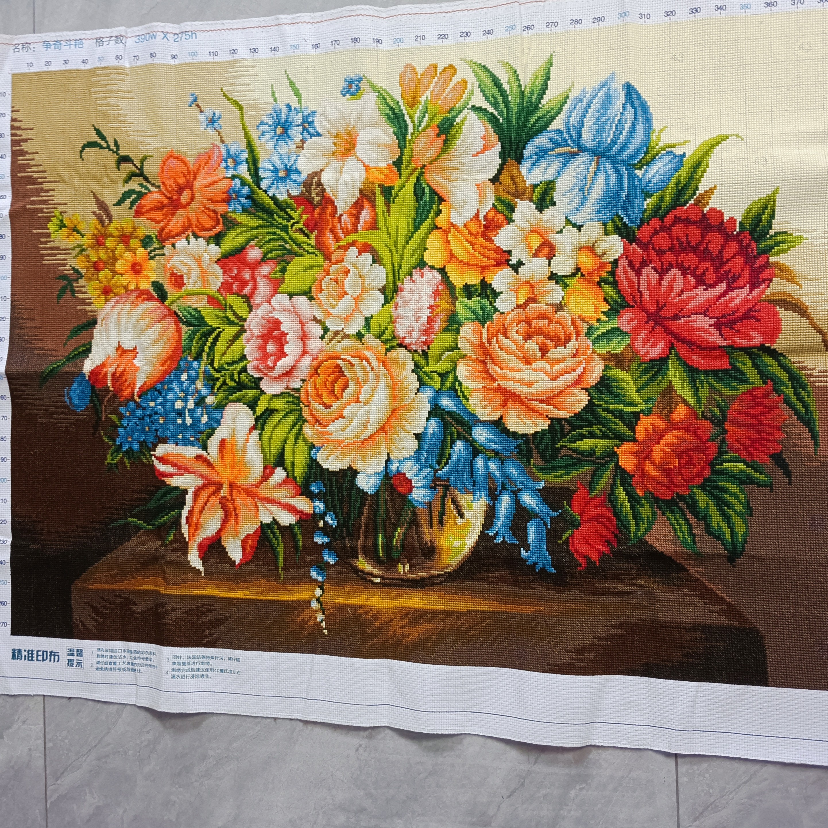 纯手工绣好的十字绣成品不带裱框争奇斗艳客厅餐厅唯美挂画