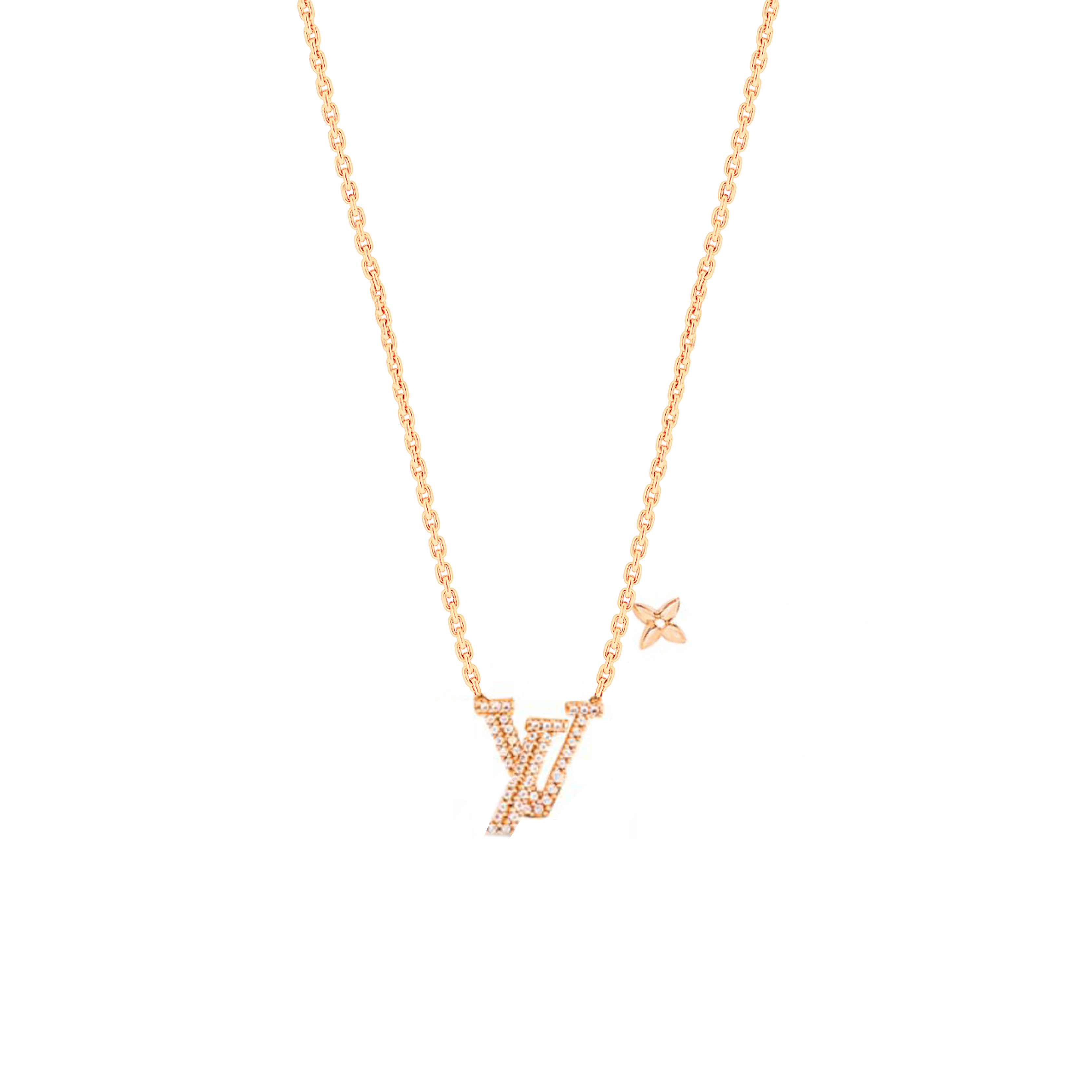   【香港高版本】CNC精 V金  高奢经典水钻字母项链