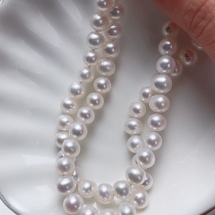 淡水珍珠颈饰银S925镶嵌喵**人