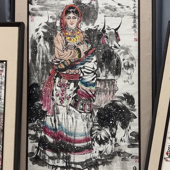 河***跃国画李毅老师人物画作品