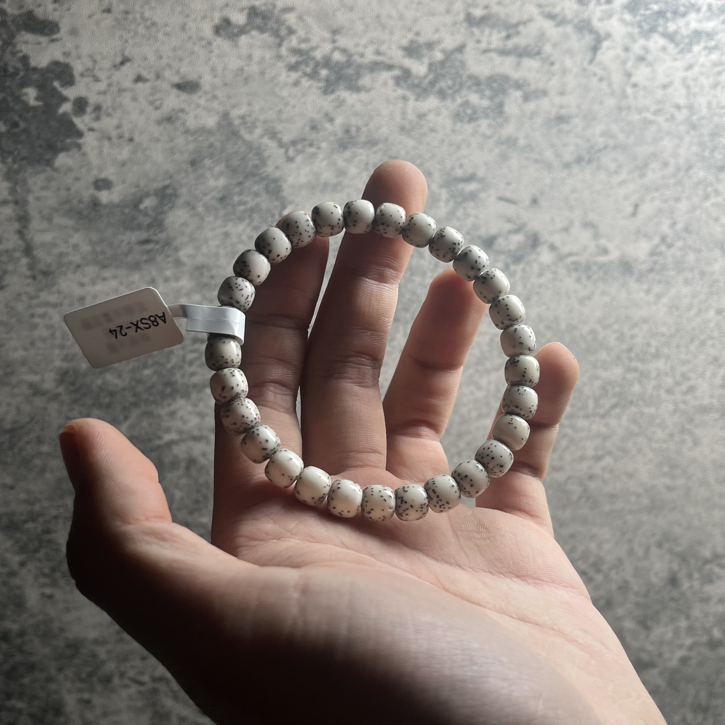 精品级8白冰糖少星星老型星月菩提手串A8SX-24