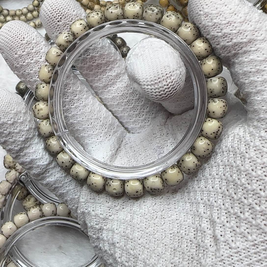 手串星月菩提绿包白大留白小河豚