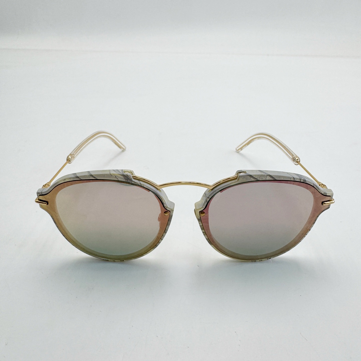 99新 DIOR/迪奥 板材粉色金属椭圆形太阳眼镜/17550970