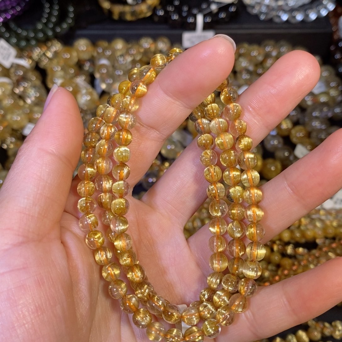 水晶手链未镶嵌D****干手链5.5mm