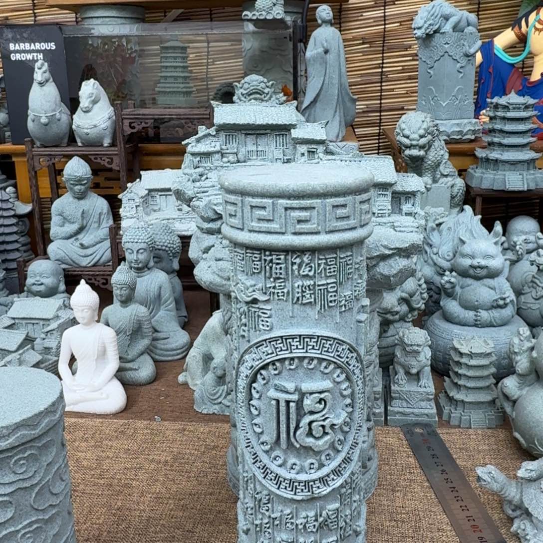 石材青砂石天福柱