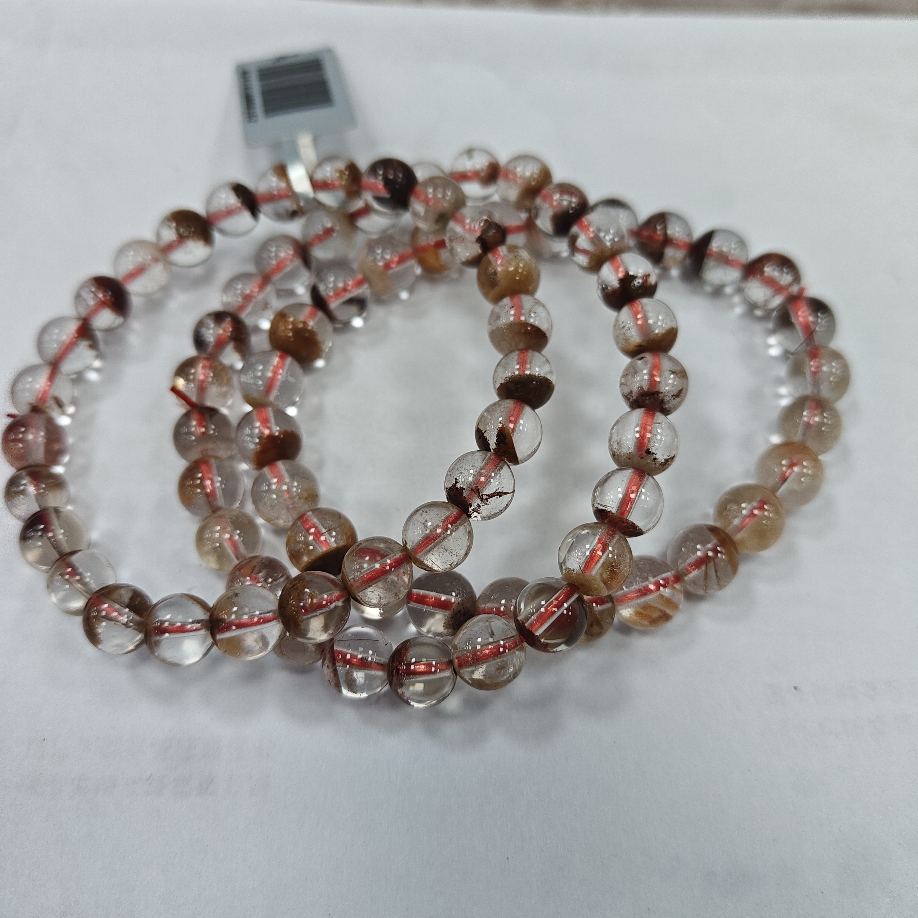 【书记甄选】天然幽灵发发晶单圈手链 多样性发一件 约7mm XZ2181