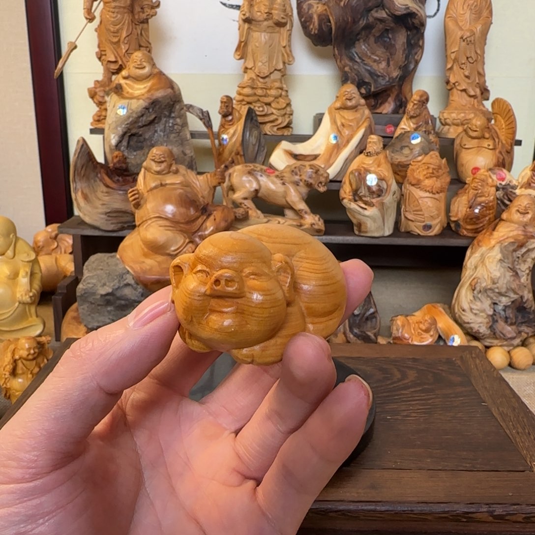 崖柏小木匠艺雕一物一拍