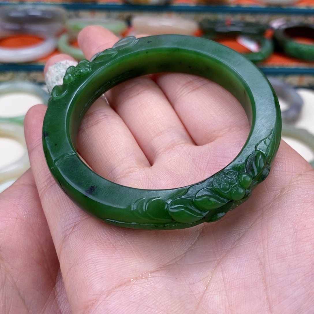 和田玉手镯55未镶嵌紫****)