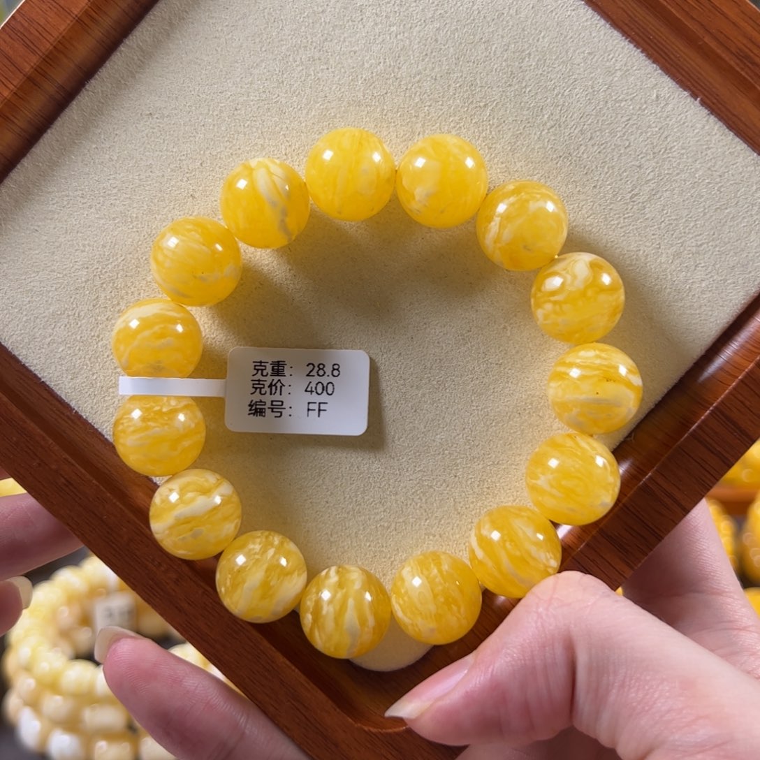 裸石蜜蜡未镶嵌15.2mm焦皮同料虎皮纹圆珠ff