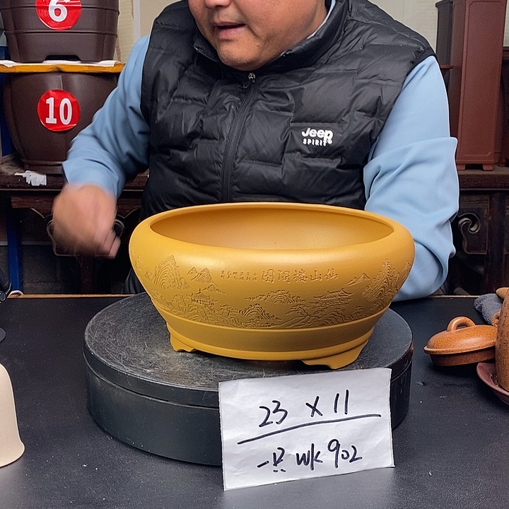 紫砂花盆货号一只Wzk902