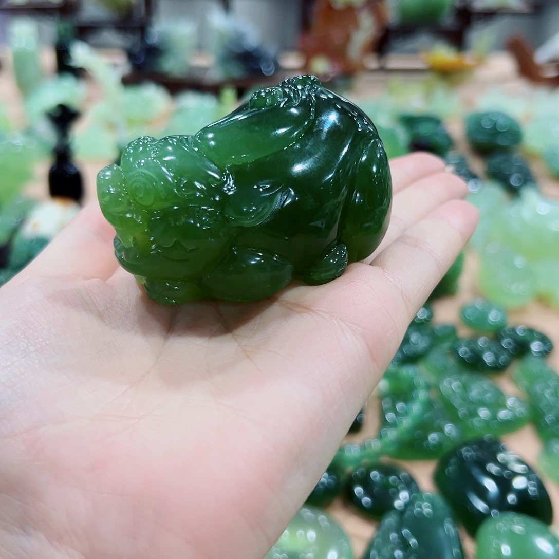 枫***邑蛇纹石玉未镶嵌手把