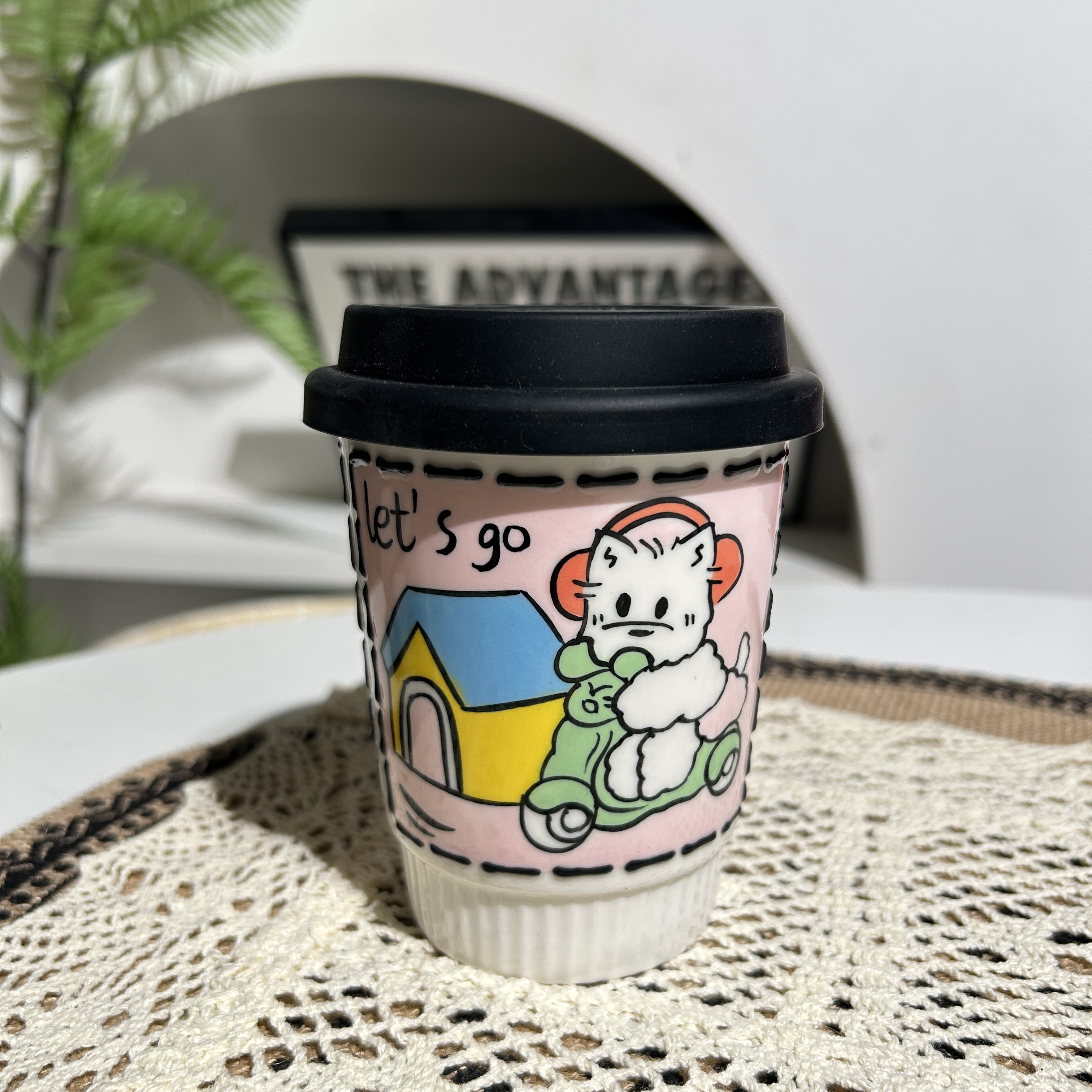 953西高地玉泥随行带盖杯