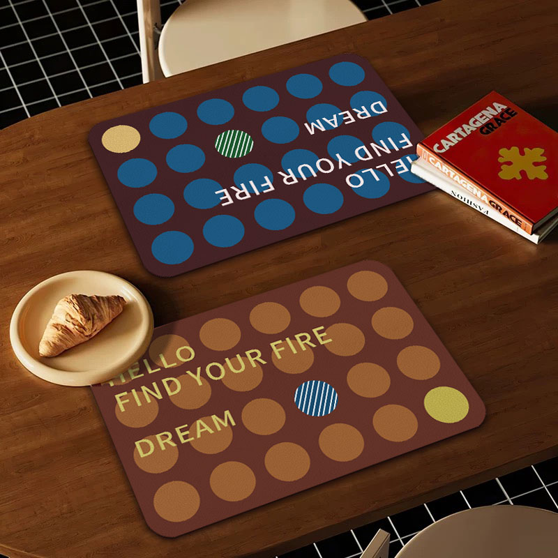 吸水防滑防油速干纳帕皮厨房客厅卫生间桌垫高级复古沥水垫隔音垫