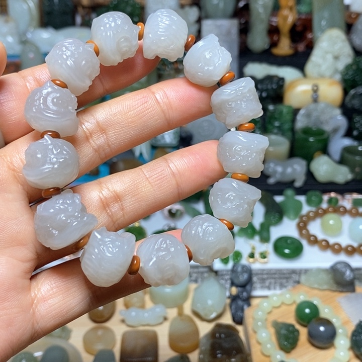 和田玉未镶嵌手链