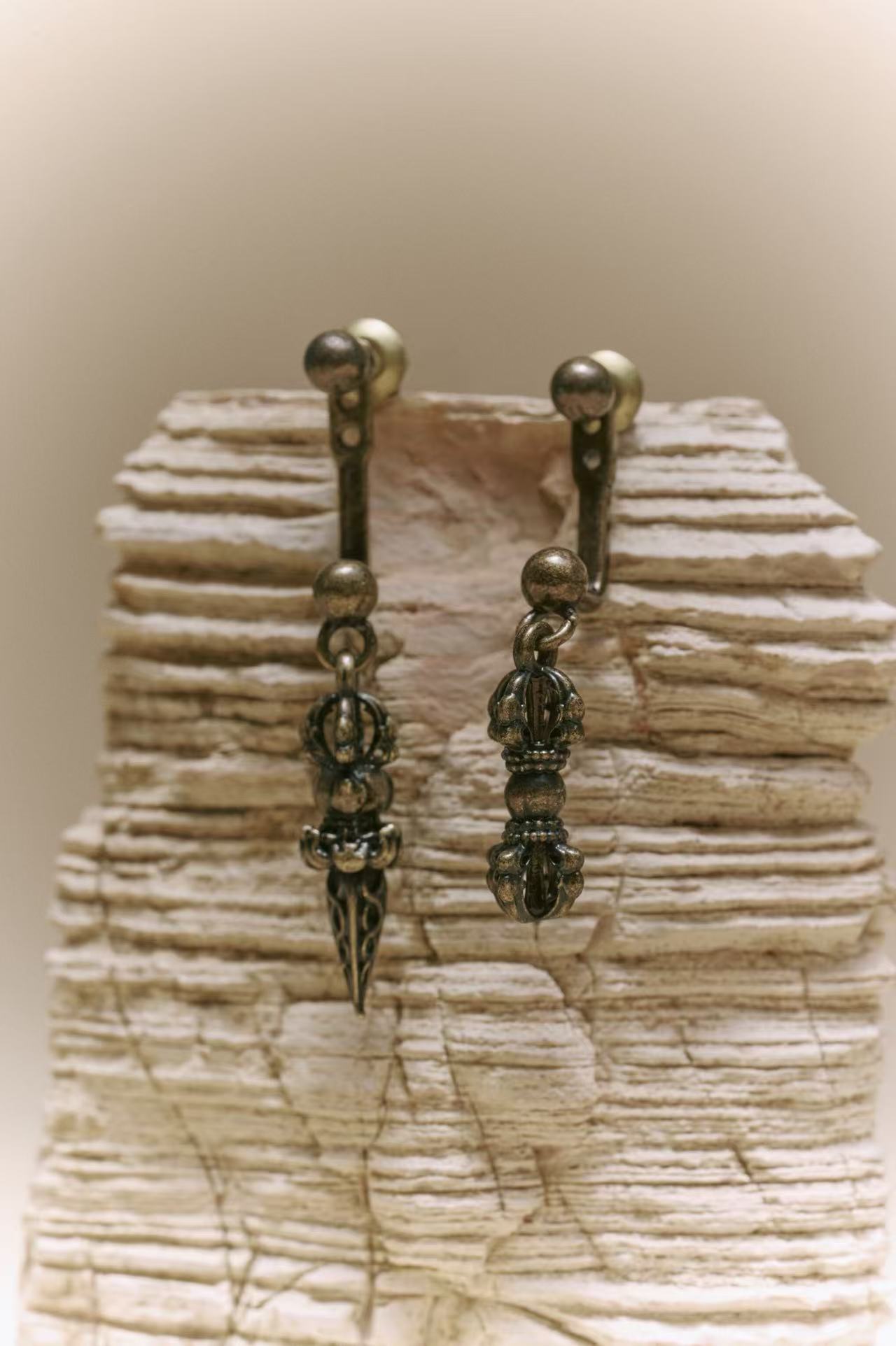 925银耳饰 【龙炁觉醒】保护与美丽并存，金刚杵耳钉为你带来好运