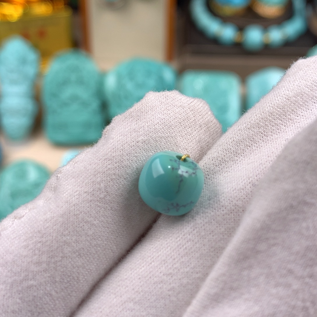 绿松石未镶嵌老型卡9.8