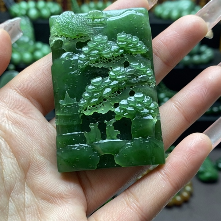 和田玉（碧玉）吊坠未镶嵌