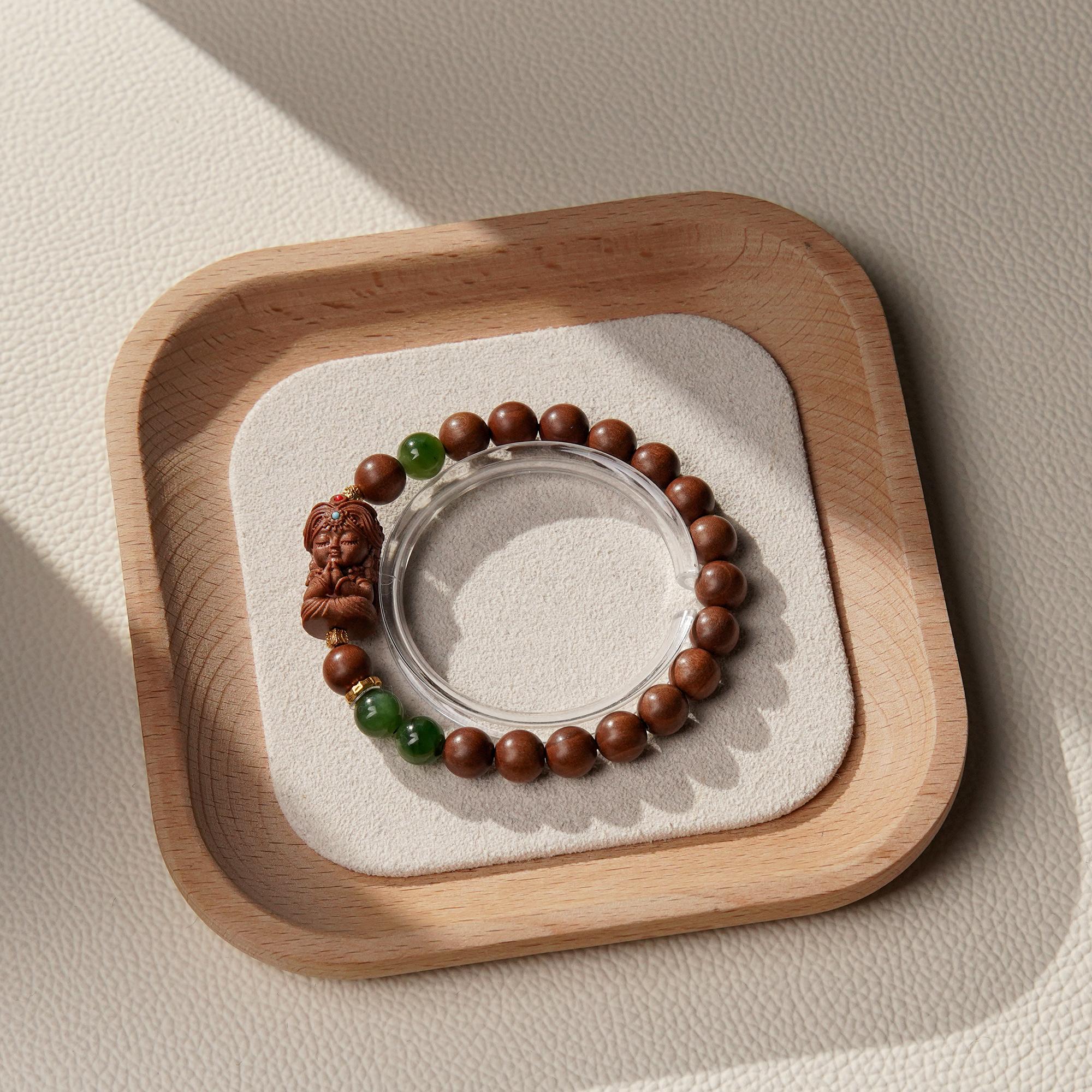 老山檀0.8DIYs925扎基碧玉老山檀香单圈/CX01107