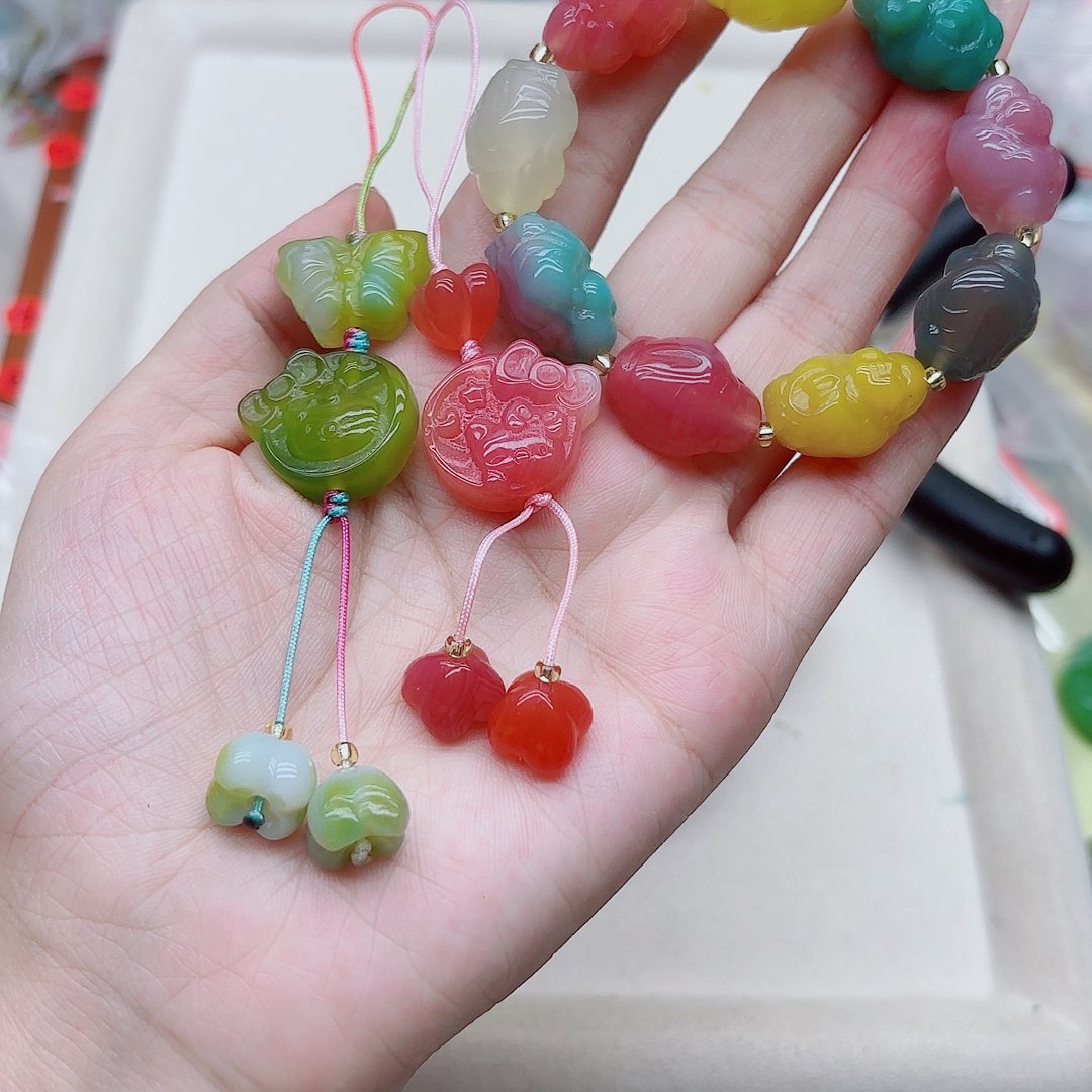 玛瑙/玉髓手链未镶嵌?***࿐盐源20
