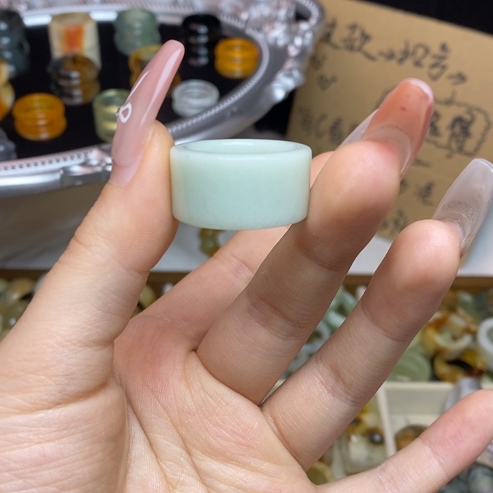 蛇纹石玉合金戒指20-19.4