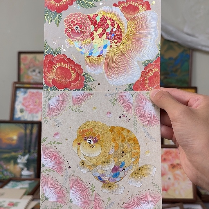 实木双层款小鱼两张