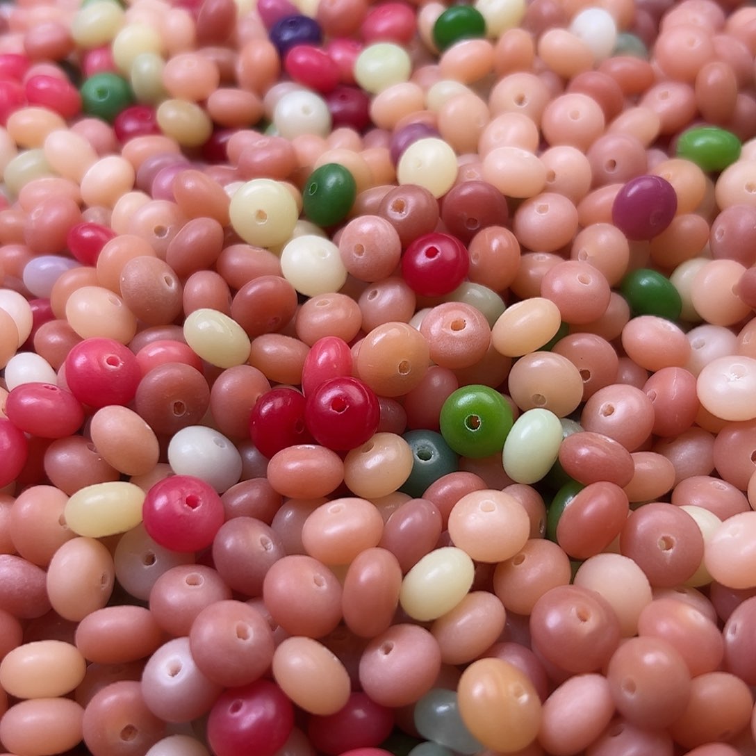 菩提根算盘9mm孔道微瑕图片色粉色多