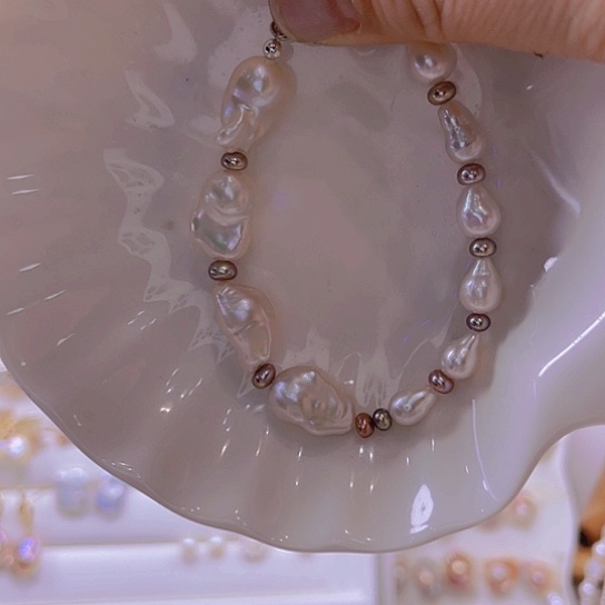 淡水珍珠手绳合金