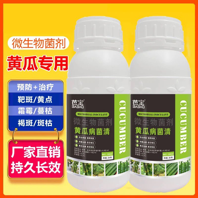 黄瓜病害专用杀菌剂病菌清农用杀菌病毒白粉炭疽叶斑灰霉软腐通用