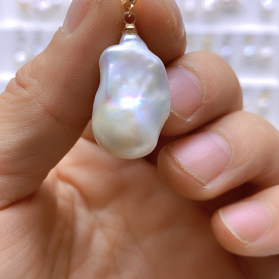 淡水珍珠颈饰银S925镶嵌