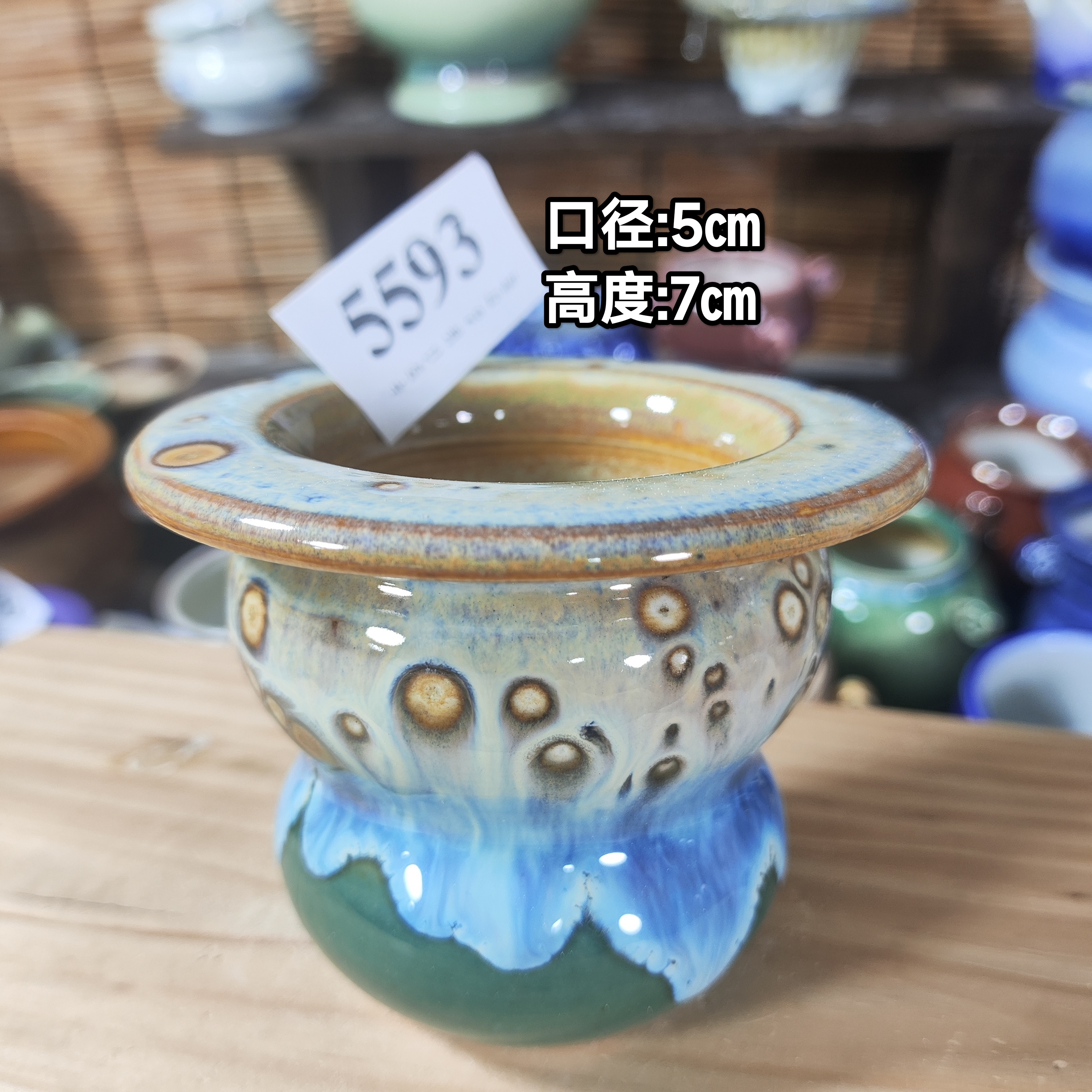 手工创意多肉花盆摆件迷你多肉花盆景德镇纯手工制做