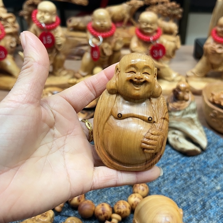 柏木太行崖柏手把摆件