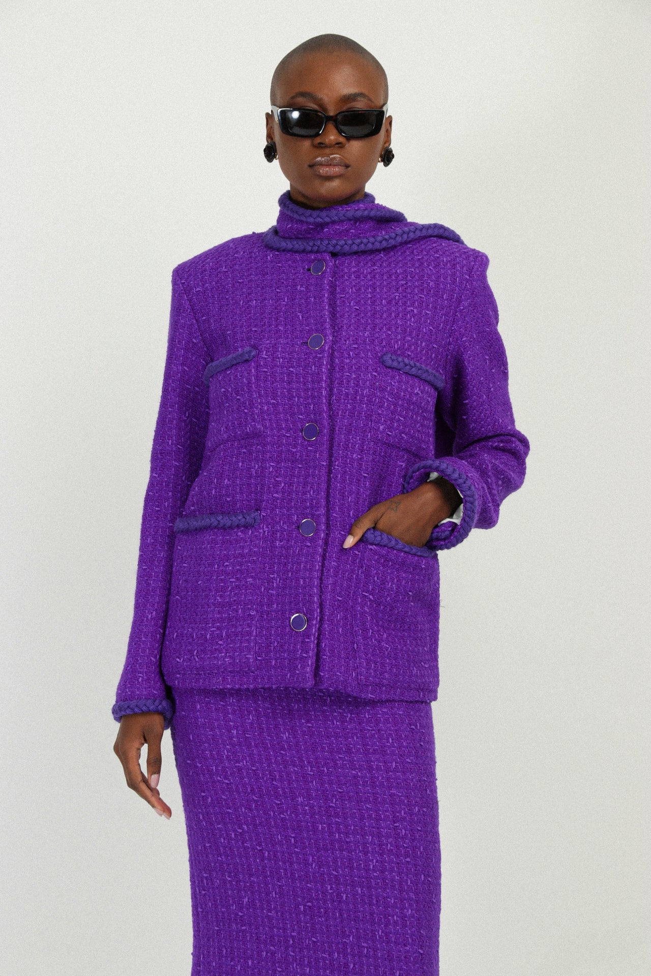 【设计师品牌】Rowen Rose自带围脖小香外套