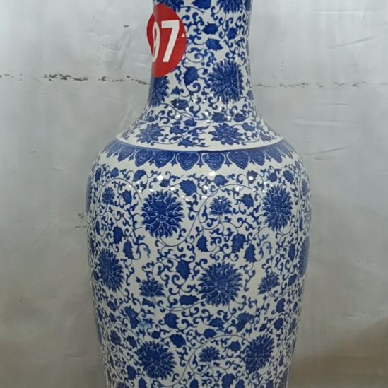 摆件瓷青花缠枝莲1.4米一对