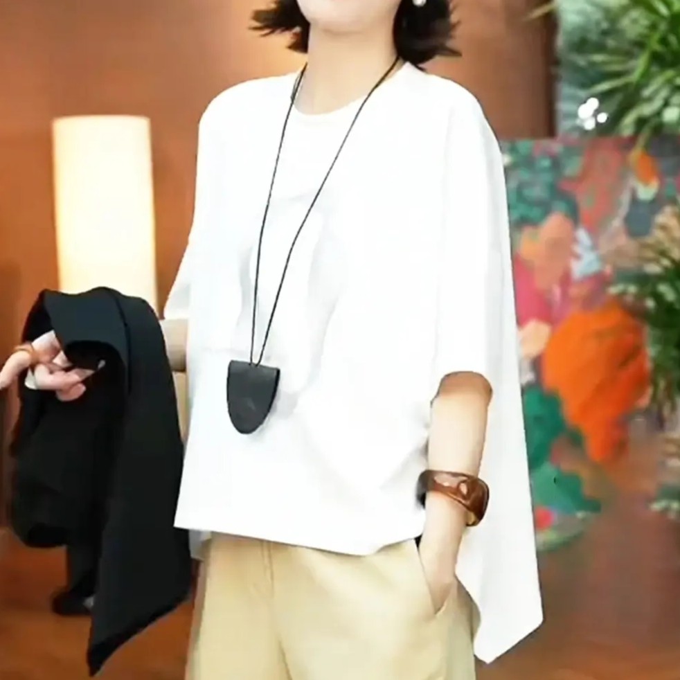 印花设计感舒适恤女2025新款夏季轻奢时尚百搭显瘦洋气短袖上衣潮