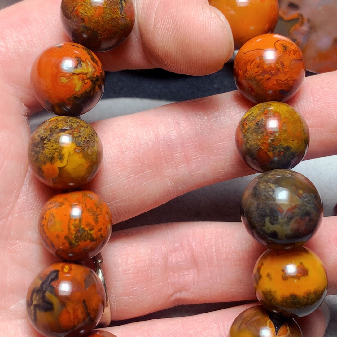 放***界玛瑙/玉髓未镶嵌战国红