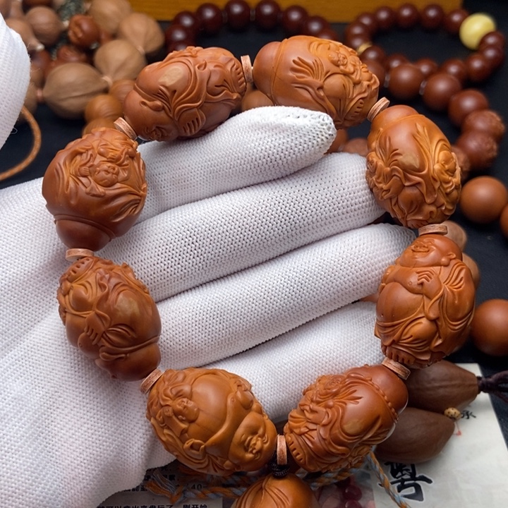 橄榄核手串/手链2.2童子弥勒茶山王核