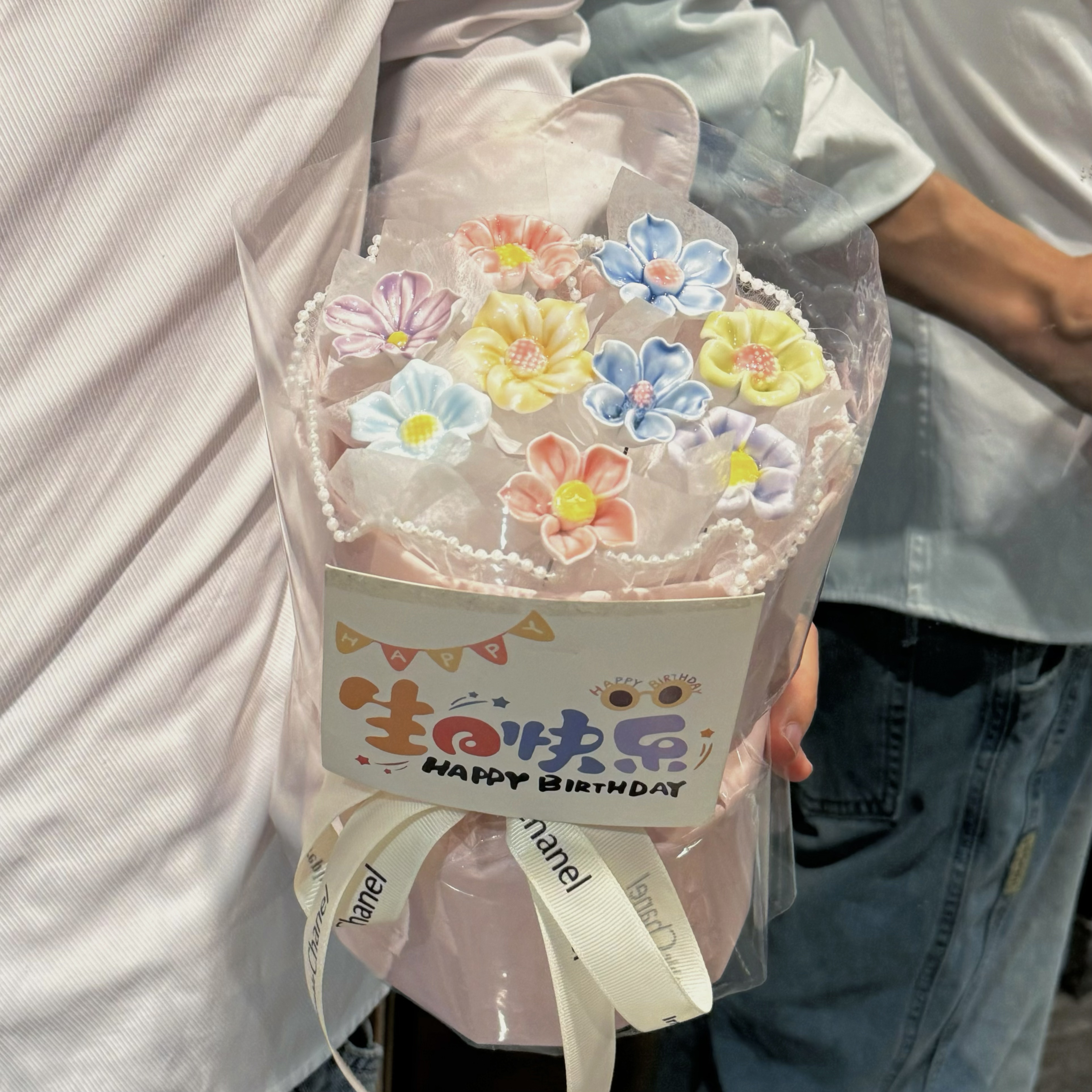  成品景德镇陶瓷花束生日礼物花束送女生闺蜜高级感创意实用