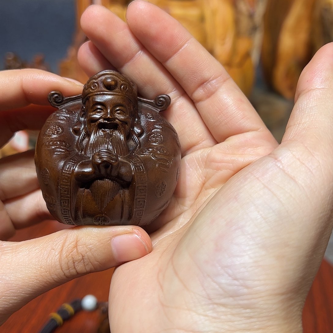 柏木（崖柏）钓*佬崖柏木手把件摆件