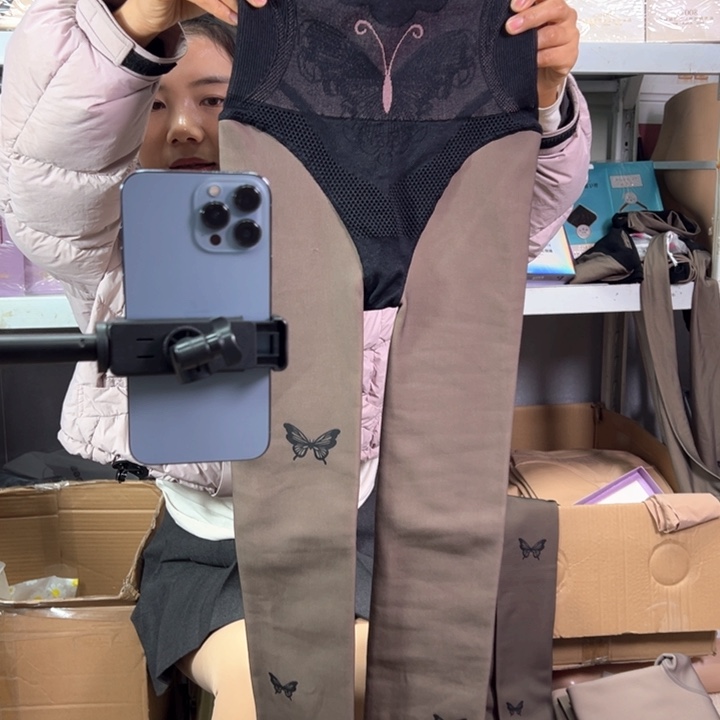 蝴蝶连脚加绒加厚