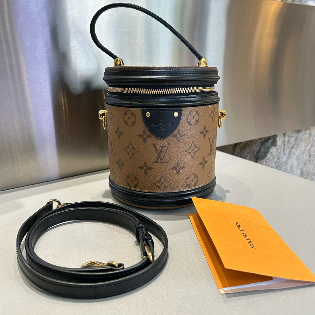 95新 LV 老花发财桶