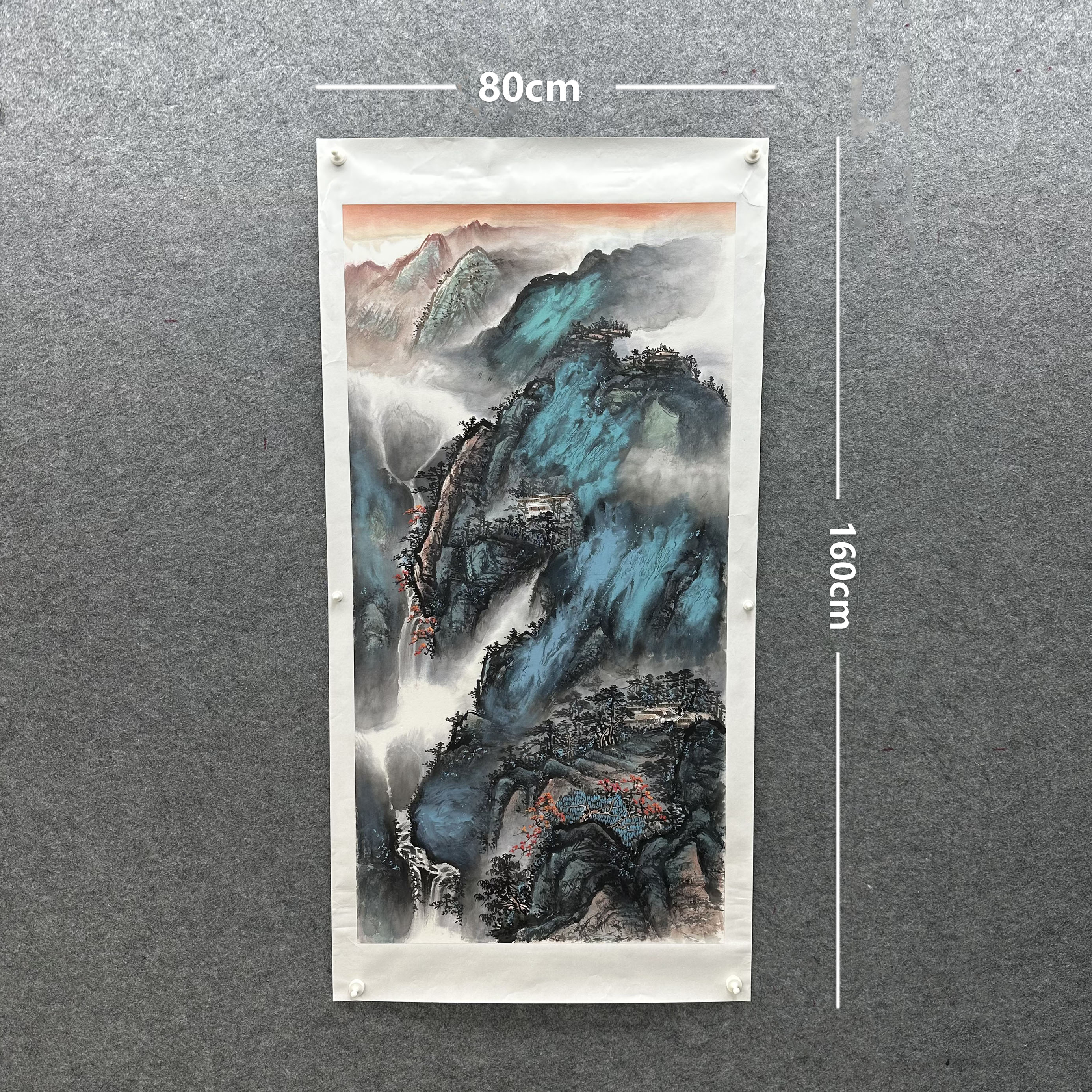 【山水画】张恒禄160*80cm手绘礼盒作品（19）